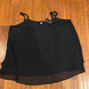 🔴NWT Torrid Black 2 layer chiffon cami